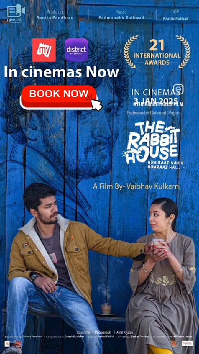 AnayPethe's tweet photo. Huge congratulations to the incredible Producer and Director of 'The Rabbit House' on the film's phenomenal success!✨

I feel grateful and honoured that our Law Firm @petheshrotrilegal had the opportunity to be a part of this talented team, providing Legal Advice and support. https://t.co/JI7PvmvcR1