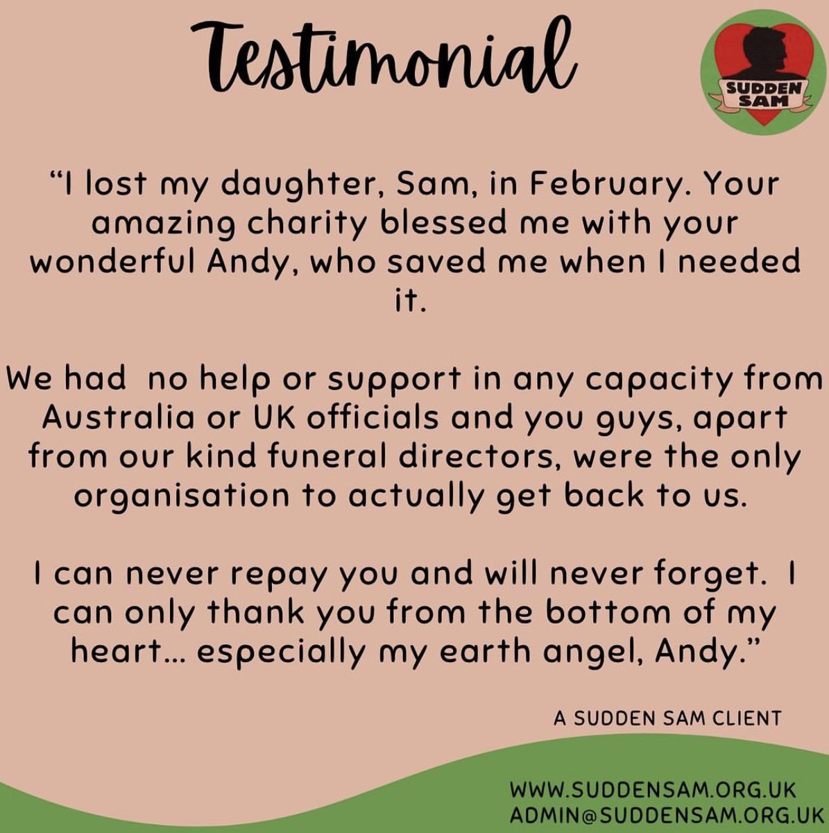 Sudden Sam (@suddensam_) on Twitter photo If you’re in need of support, please do reach out. You are not alone. ❤️
suddensam.org.uk
admin@suddensam.org.uk If you’re in need of support, please do reach out. You are not alone. ❤️
suddensam.org.uk
admin@suddensam.org.uk