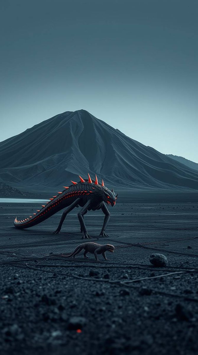 dawnoftheai's tweet photo. Creatures of Ashes #alien #creature https://t.co/q514ML1LAr
