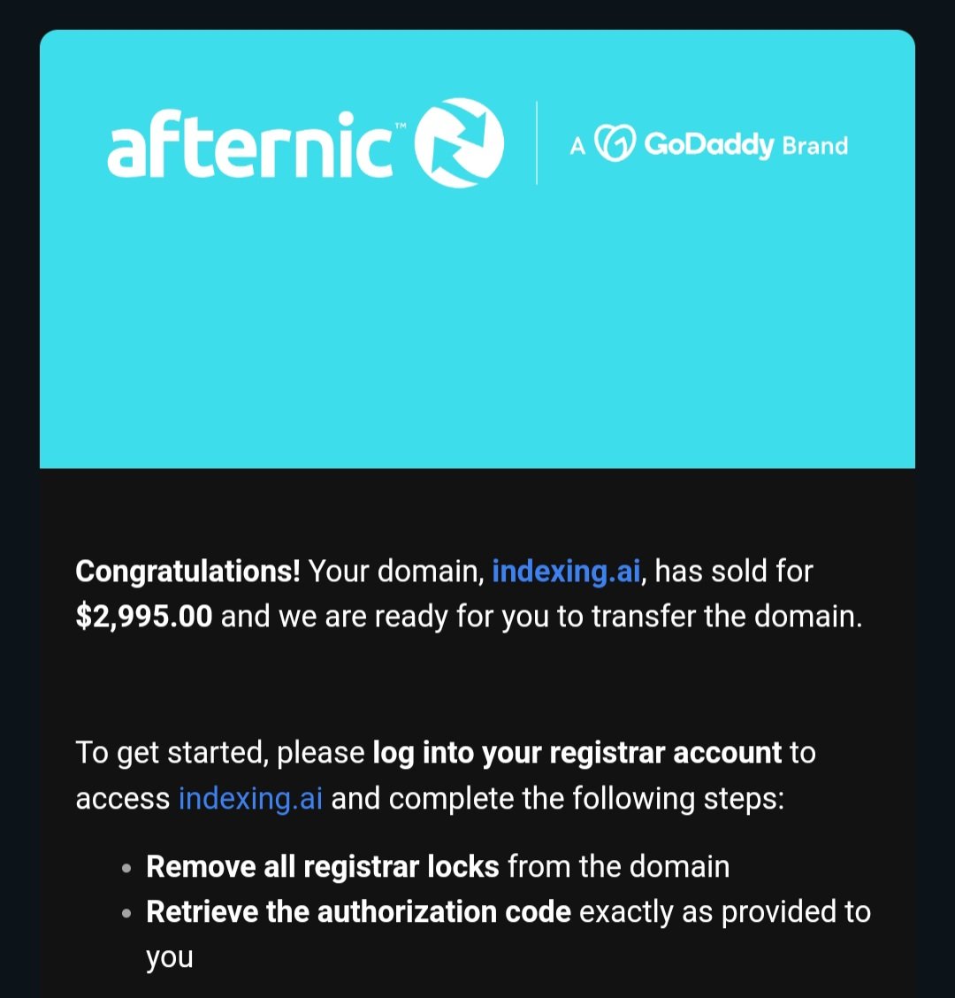 Name_Coder's tweet image. Seems that details of some of our ai related domains were not shared. This was a sale in latter part of 2024.