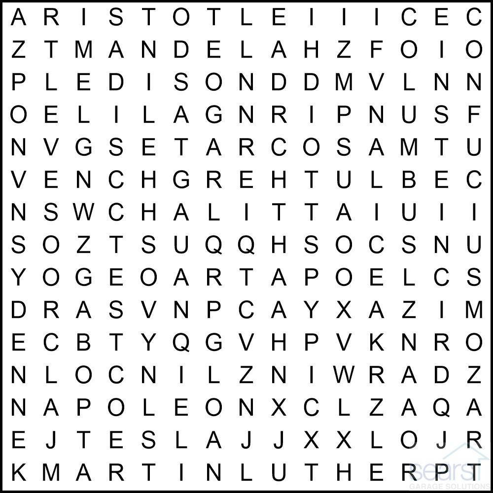 searsgarageabq's tweet image. Here’s a fun Word Search to challenge your mind! The theme is Historical Figures. Can you find all the hidden words? Answers will be revealed tomorrow. \n\n#WordSearch #HistoryFun
