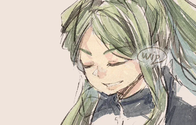 とてもとても個人的に、担当カラーが緑のキャラは芯がしっかりしてて優しい人、というイメージがあるのでレミちゃんらしいのかもなぁ、と思いつつ。目元どうするか悩んでる部分は更新待ちかも。