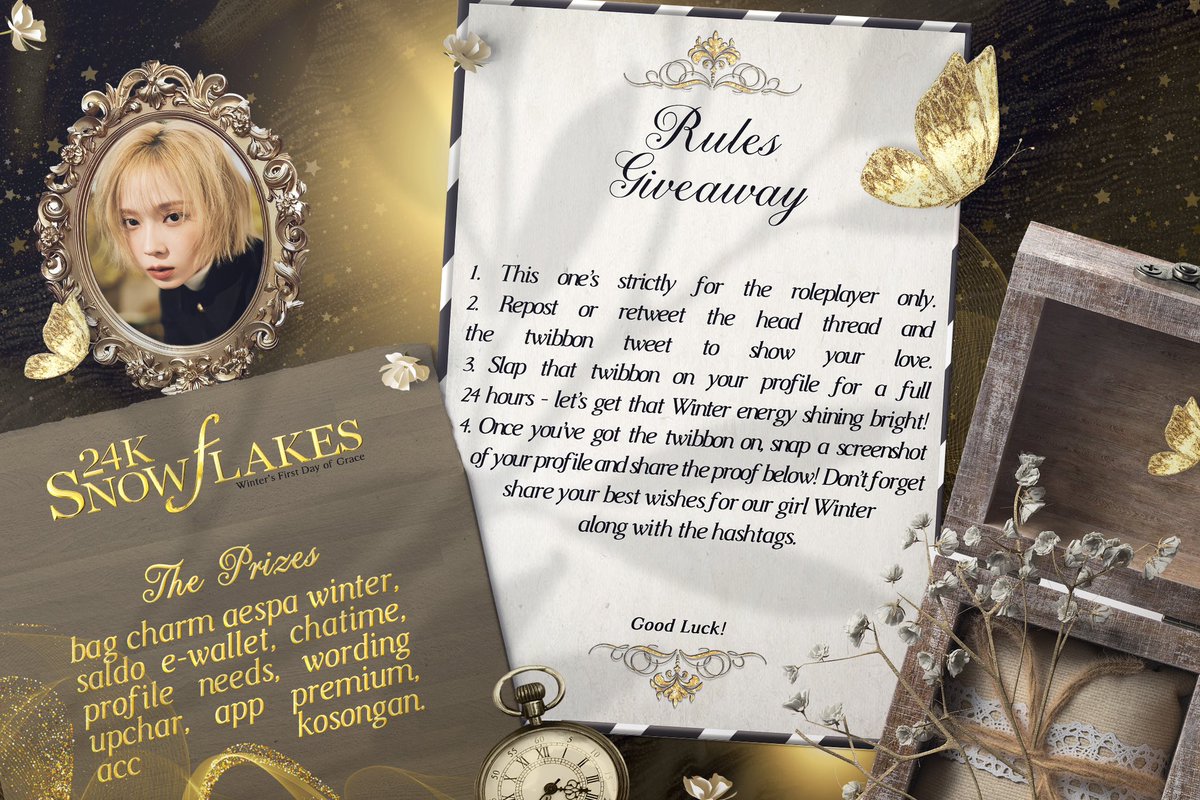 ᅠᅠ
‘A party without 𝗀͟𝗂͟𝗏͟𝖾͟𝖺͟𝗐͟𝖺͟𝗒 is like a sky without stars.’ And this celebration is brimming with 𝘁𝘄𝗶𝗻𝗸𝗹𝗶𝗻𝗴 𝘁𝗿𝗲𝗮𝘀𝘂𝗿𝗲𝘀! ♡ Take in the sight of gifts aplenty and read through the rules. Will you be the one to claim them?  .   ✸    ֹ
ᅠᅠ