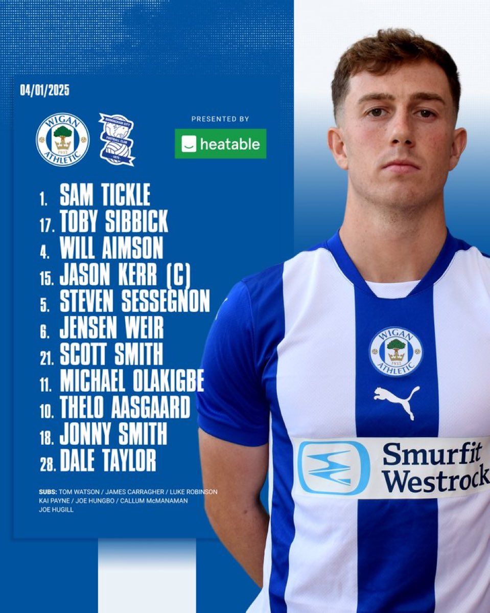 La composition de notre équipe pour ce premier match de 2025. 

Coup d’envoi dans quelques instants 

#wafc 💙💚