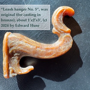 EdwardHuse's tweet photo. these are two of a set of five, similar but different "hooks", utilitarian sculptures, designed for the stables of a "wealthy horse breeder".  They are at Custom Castings of Vermont right now, being cast into bronze, three of each, and three copies of a small female dancer figure https://t.co/llQ3VspAIy