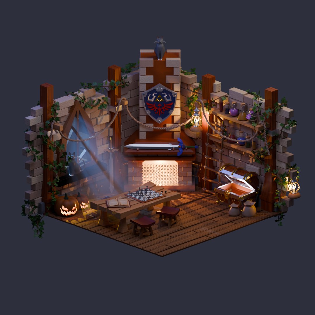 Fantasy Room 🫒
#blender