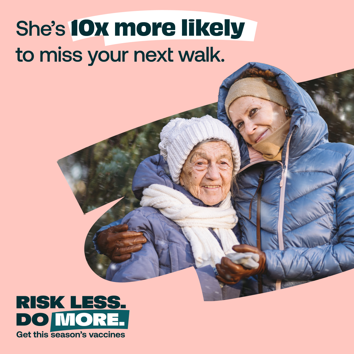 Adults ages 65 and older are 10 times as likely to die from flu, COVID-19, or RSV as people under age 50. If you help care for an older family member or friend, make sure they know about their risk for getting very sick with flu, COVID-19, and RSV and that vaccines can help p ...