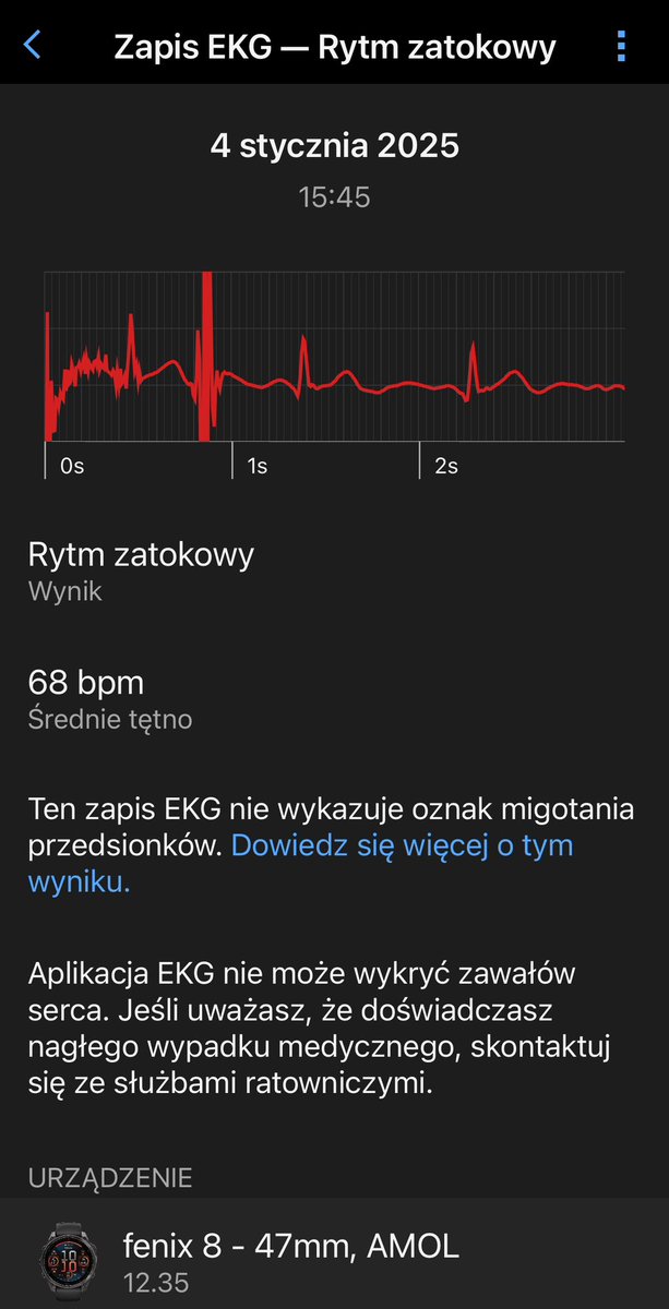 MarekGajACMilan's tweet image. Fajna funkcja w nowym #Garmin #Fenix8 (i nie tylko)
Można sobie mierzyć swoje #EKG
Apka niestety wymaga aktywacji z uwzględnieniem lokalizacji #GPS #USA :/ ale i z tym sobie można poradzić 😎😋 poprzez apke #iMyFoneAnyTo