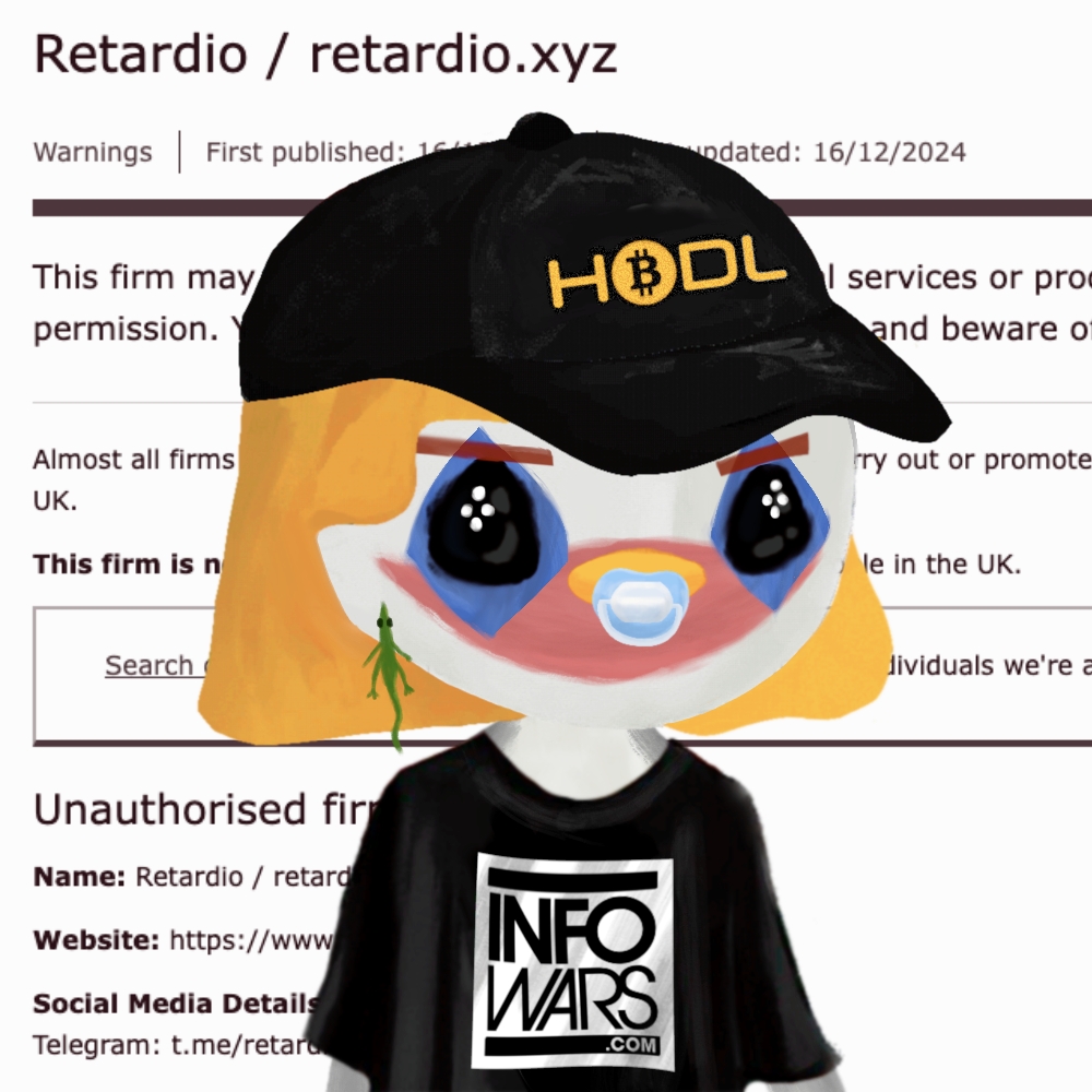 pudgios's tweet image. Before Pudgios, there was chaos. Meet the OG Retardio—a 1/1 that started it all.

More honoraries coming daily. Stay tuned, or don’t.

Pudgio World Order.
