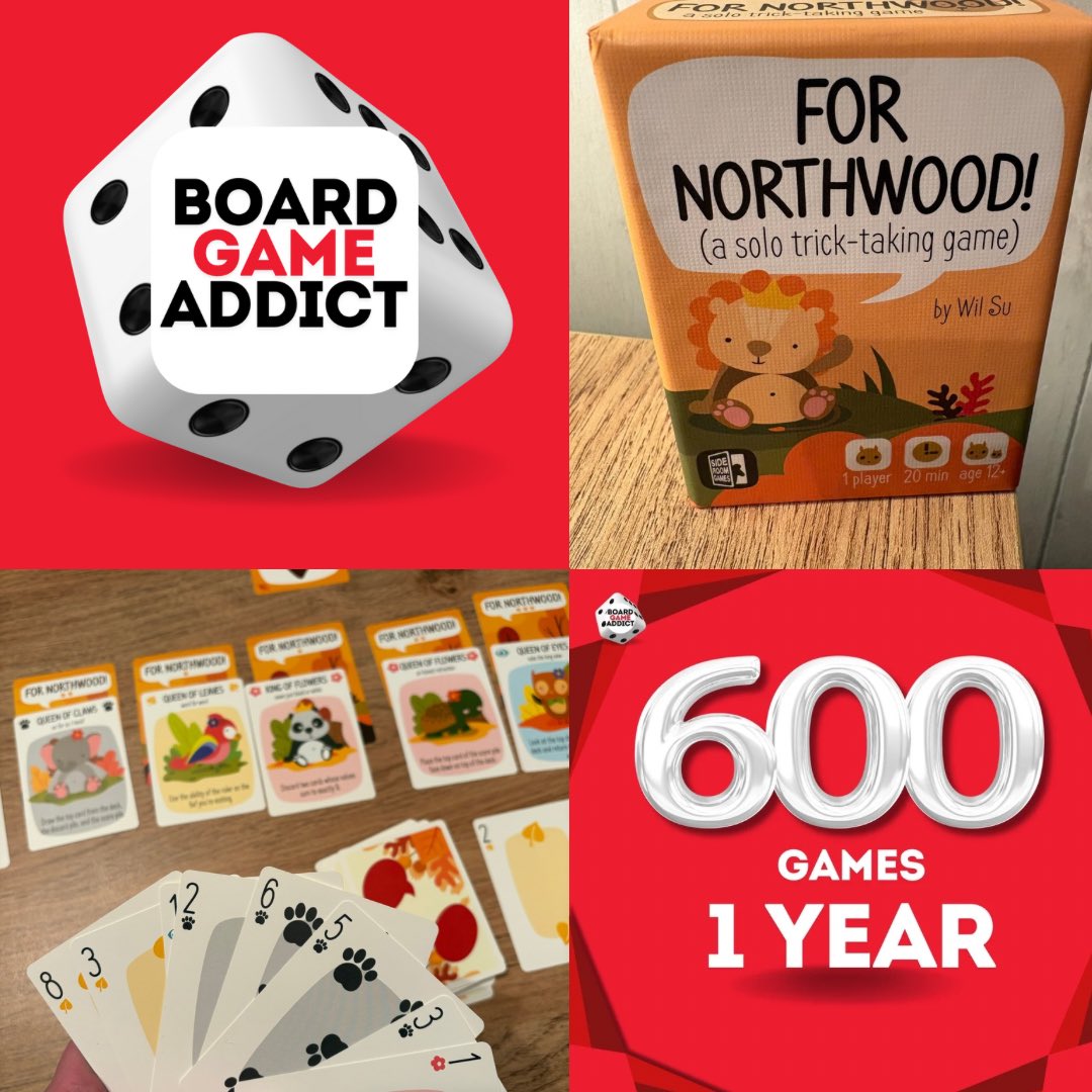 Board Game Addict (@boardadd) on Twitter photo A solo trick taking game shouldn’t really work…..but this soooooo does.
‘For Northwood’ is one of my favourite solo titles at the moment and feels unique in the solo market.
Marvellous <a href="/sideroomgames/">Dustin Culbertson</a>
#boardgames #boardgamegeek #boardgameaddict #fyp #foryoupage A solo trick taking game shouldn’t really work…..but this soooooo does.
‘For Northwood’ is one of my favourite solo titles at the moment and feels unique in the solo market.
Marvellous <a href="/sideroomgames/">Dustin Culbertson</a>
#boardgames #boardgamegeek #boardgameaddict #fyp #foryoupage