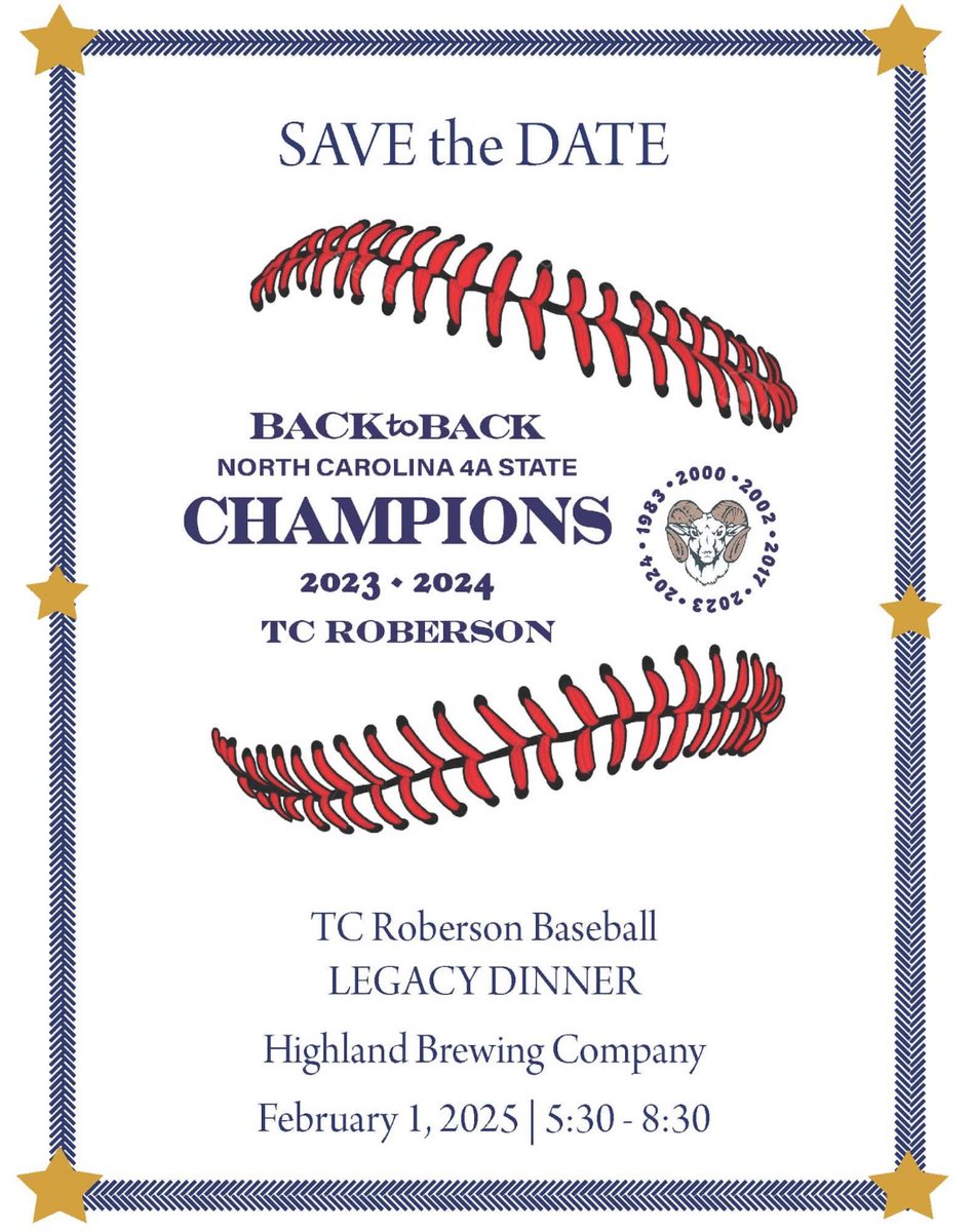 TC Roberson Baseball (@robersonrams) on Twitter photo The LEGACY continues… FEB 1st… get your tickets NOW! Legendary HOF Tarheel ⚾️ Skipper Mike Fox to speak, #TCMOB all-time great <a href="/AaronMckeithan1/">Aaron McKeithan</a> to be added to Wall… help us begin the ROAD to 3! The LEGACY continues… FEB 1st… get your tickets NOW! Legendary HOF Tarheel ⚾️ Skipper Mike Fox to speak, #TCMOB all-time great <a href="/AaronMckeithan1/">Aaron McKeithan</a> to be added to Wall… help us begin the ROAD to 3!