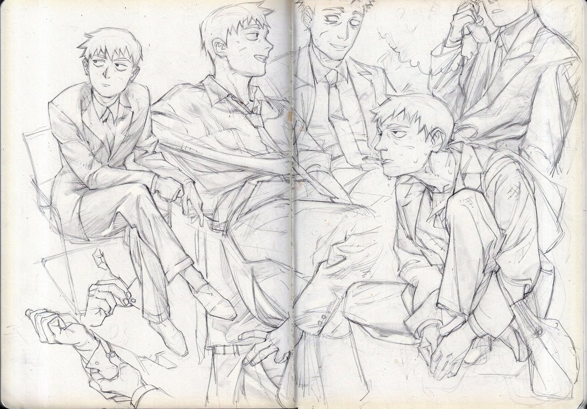 kilgaaaaaarra's tweet photo. suit studies but make it Reigen https://t.co/ge34VwnZPz
