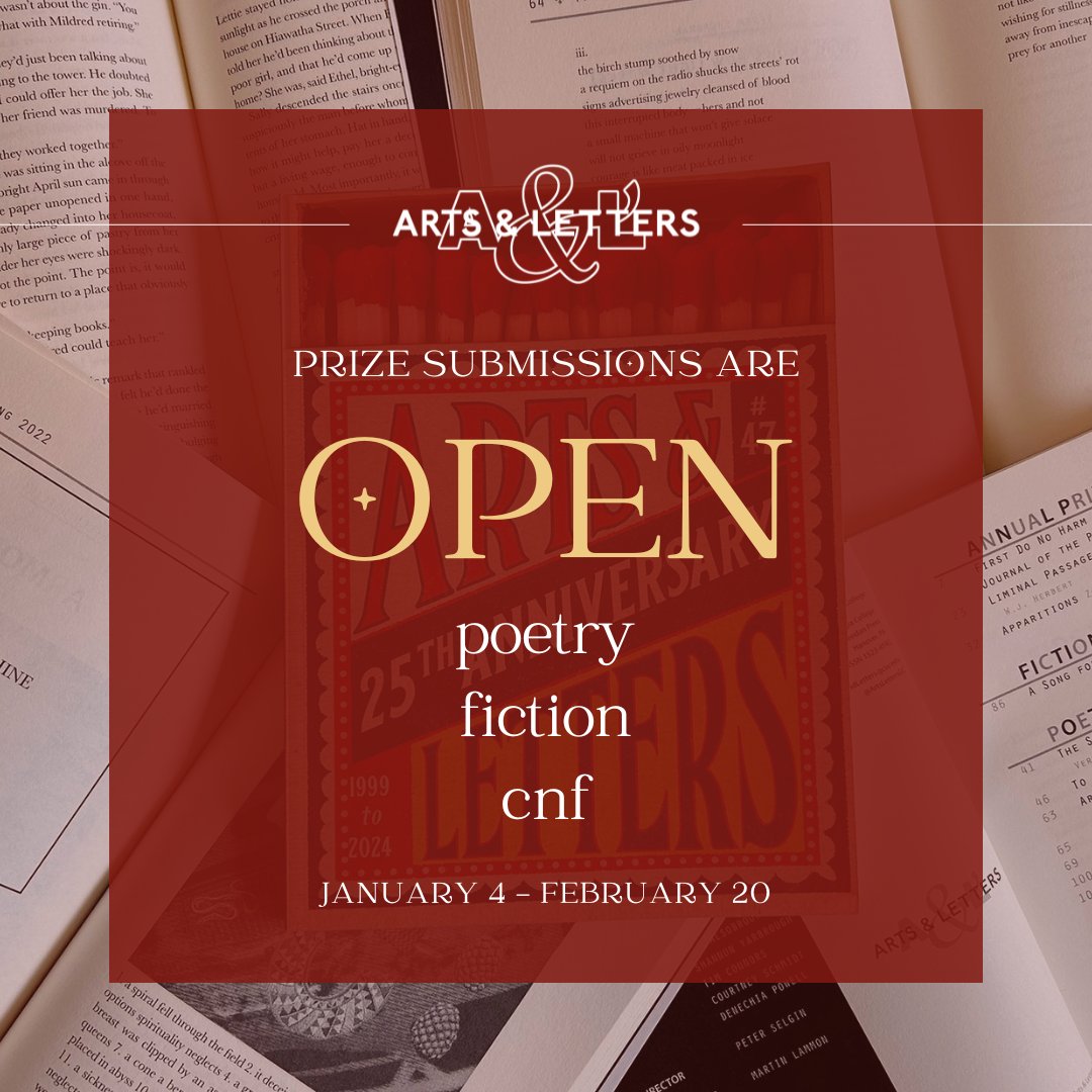 Our 2025 annual prize submission period is open! Send your work to us by February 20th; link in bio for more details.
#creativenonfiction #poetry #fiction #literarymagazine #creativewriting #writingcontest