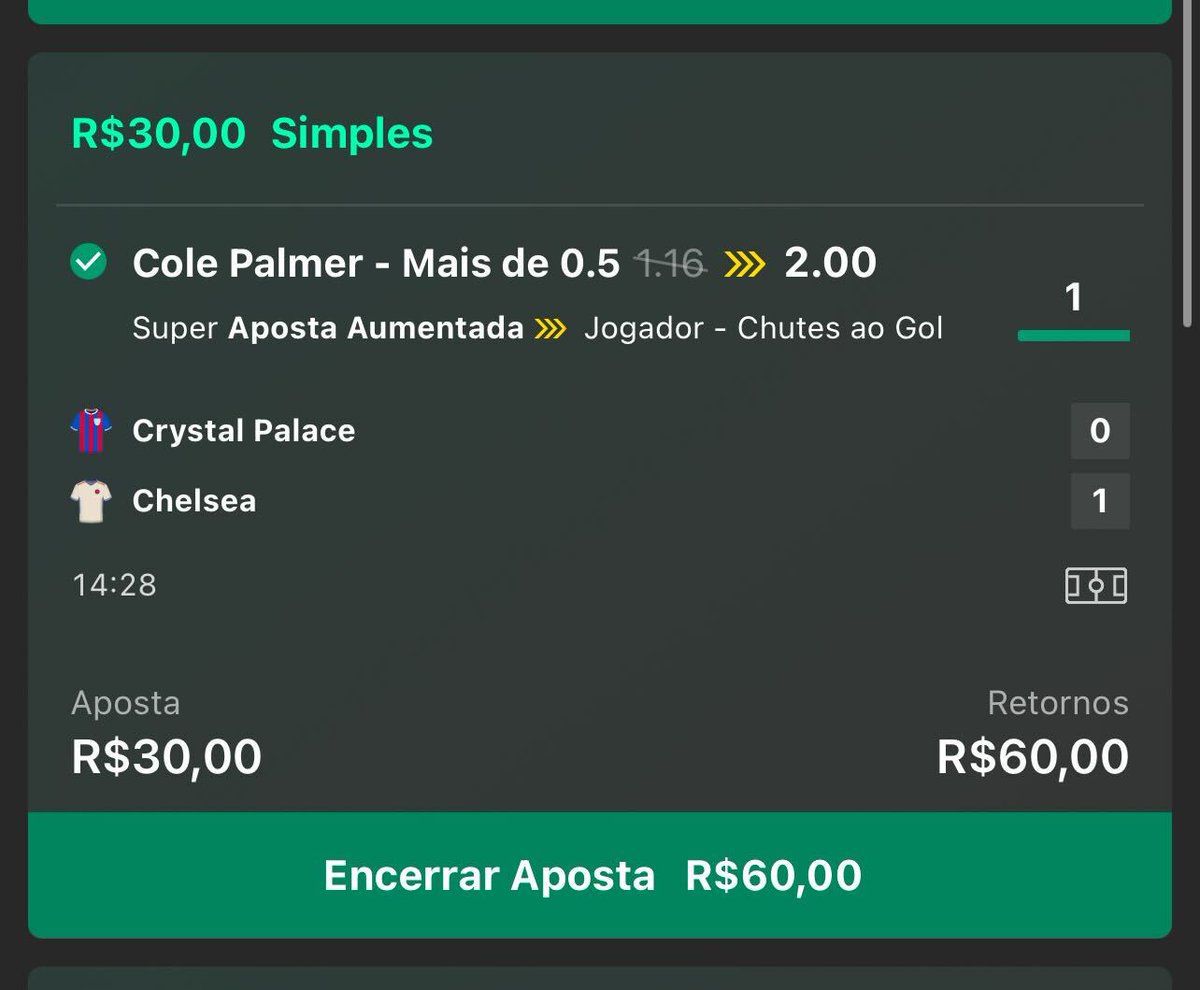 celodiaslima's tweet photo. @APalpites Mais um green tranquilaço!! @APalpites tuas dicas sempre fortalecendo Pedrão ✅️✅️ https://t.co/JayQPv7BUj