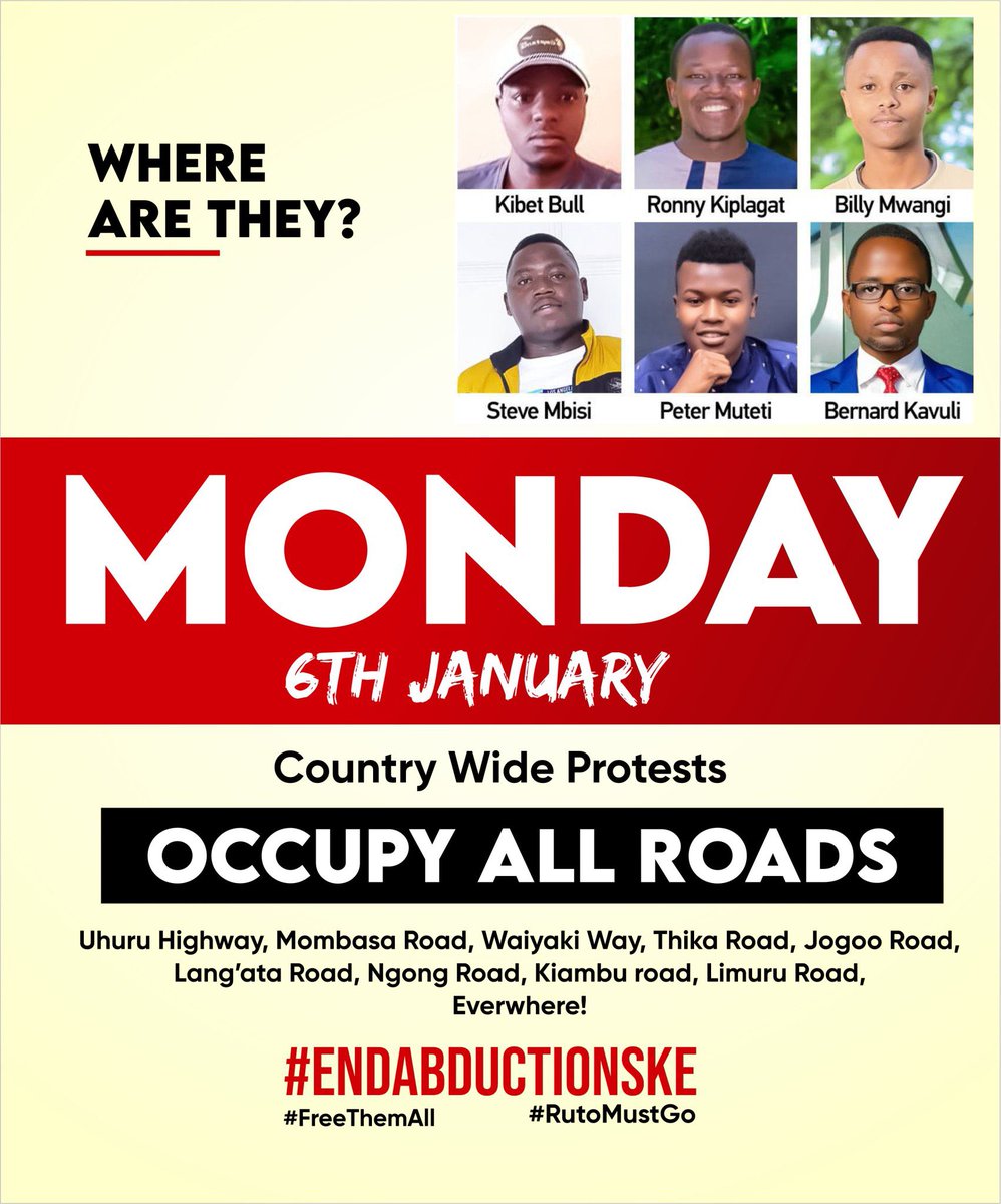 It's not a fight for individuals, but it's a fight for all youths, mothers,  fathers, and those who feel the pain of being in a country of lawlessness &amp; Abduction free country 

#EndAbductionsKE 
#FreeKibetBull #FreePeterMuteti #FreeBenardKavuli 
#FreeSteveMbisi
#FreeBillyMwangi