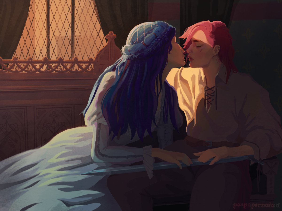 its just sword fighting lessons, mom 🙄 (caitvi fantasy/medieval au) #Caitvi #arcane