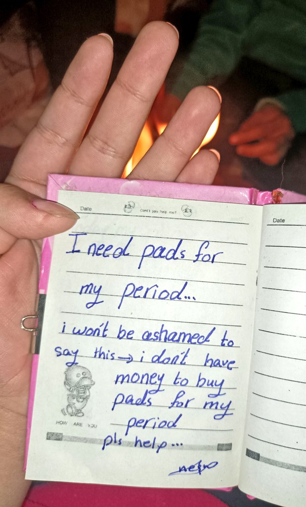 I WANT PADS FOR MY PERIOD‼️

I WANT PADS FOR MY PERIOD‼️

It wasn't easy for me to say this because I'm a girl and it's a sensitive thing for us but it started affecting me and causing uterine diseases &amp; infections Pls help ⬇️⬇️
gofundme.com/f/help-nesma-p…
Or
paypal.me/mohajayyab