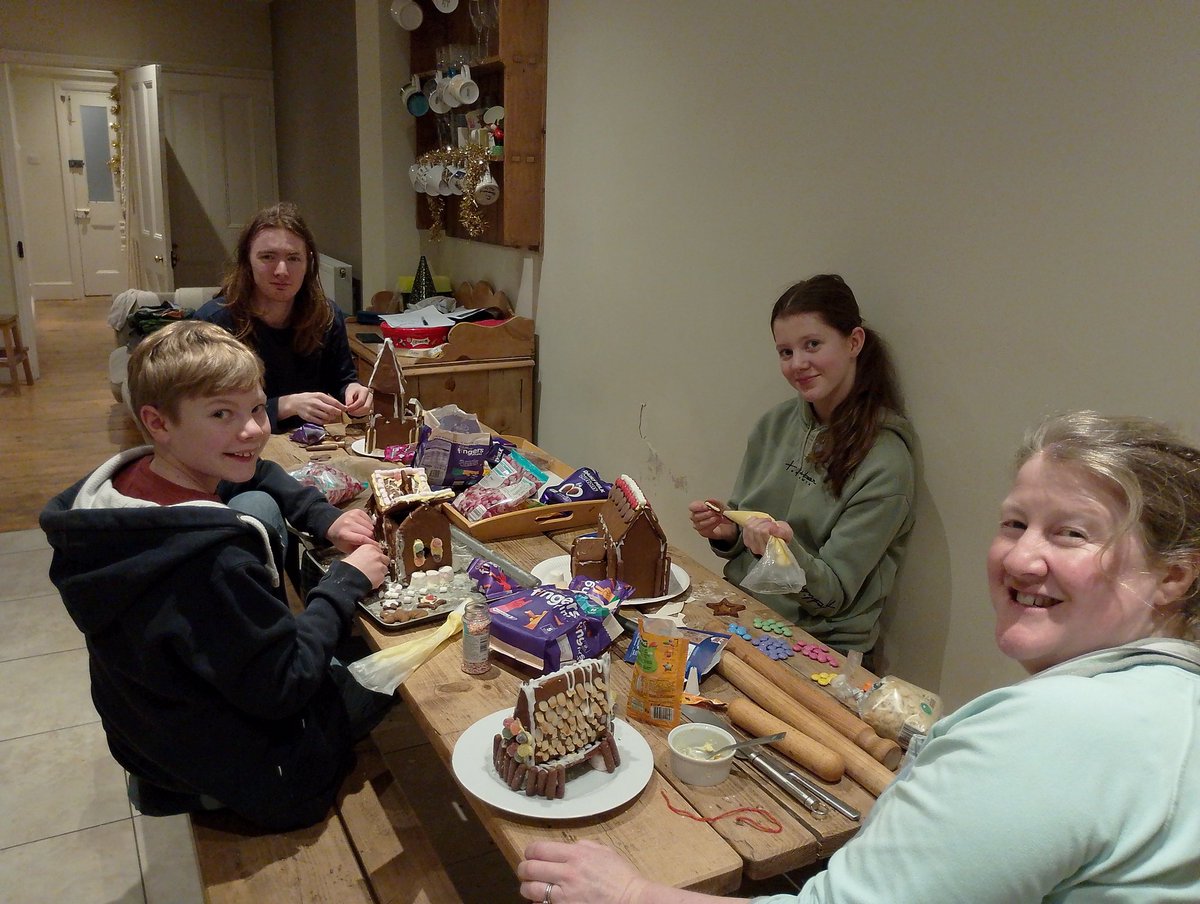 Making gingerbread houses...