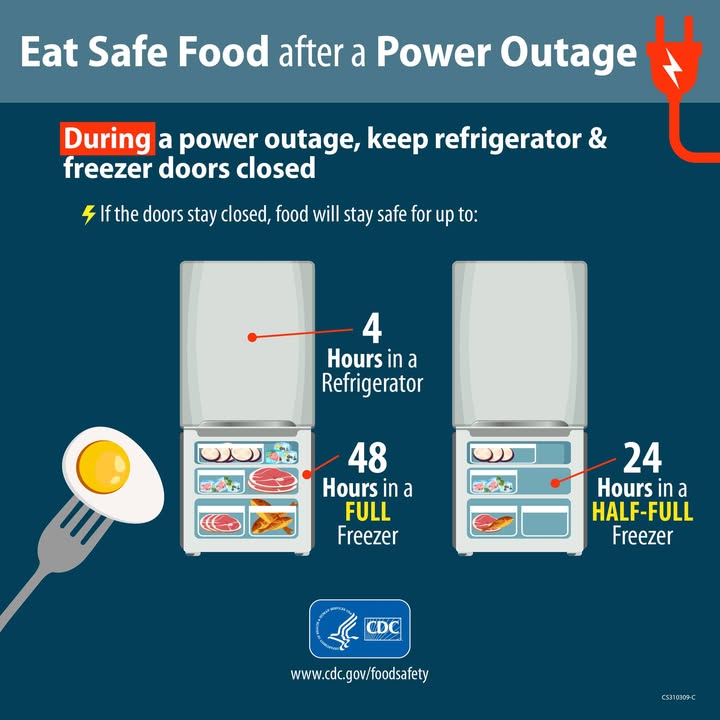 JOCOHealth's tweet photo. Today’s icy conditions could lead to power outages. Here’s how to prevent foodborne illness, prepare for emergencies and take steps to keep food safe during and after power outages: https://t.co/kHVWag8o4W

#KSPrepared #KSWX #WinterReady #FoodSafety https://t.co/LS7HHo5q9m