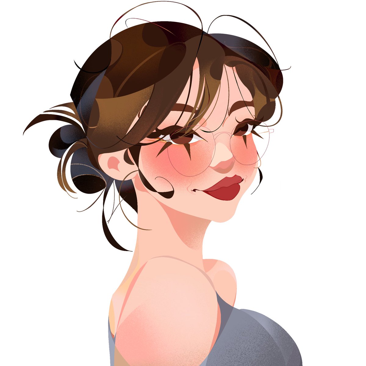 a little self portrait for a new pfp 🍎
