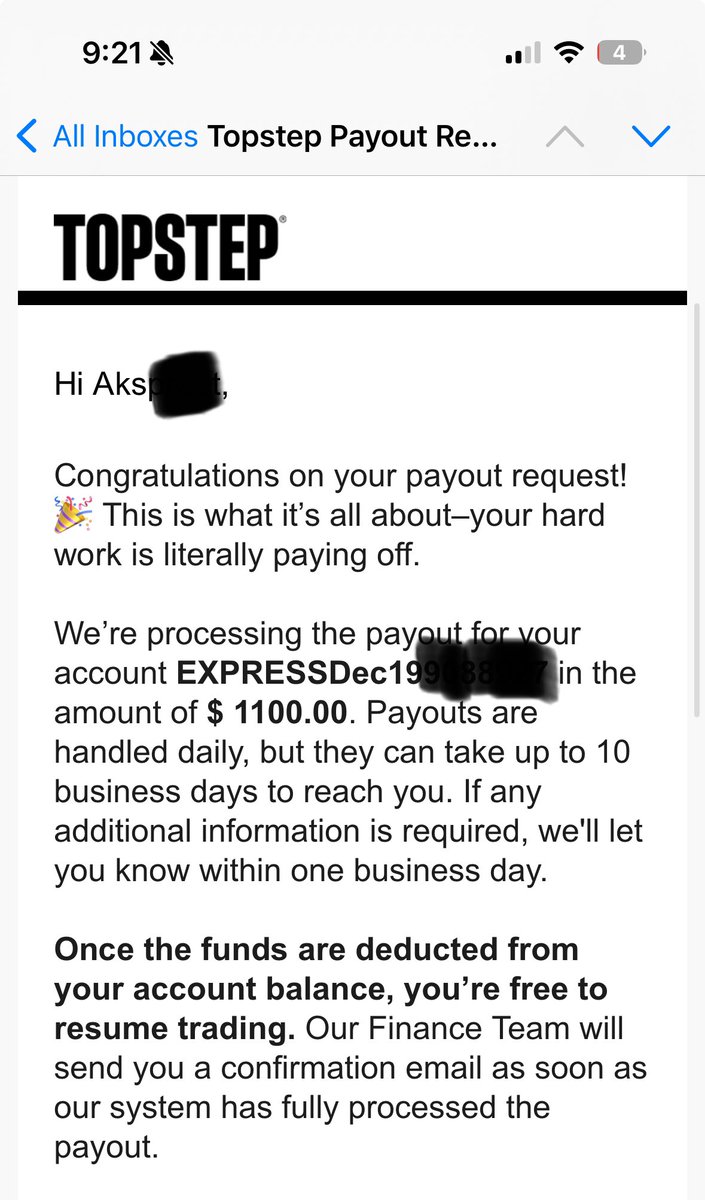 ScalperShadow's tweet photo. 🎉 Just received a payout from @Topstep! Hard work in trading finally paying off. 📈💰 $1100 on its way. #TradingSuccess #TopstepTrader #FinancialGoals" https://t.co/0pbZHiTxfh