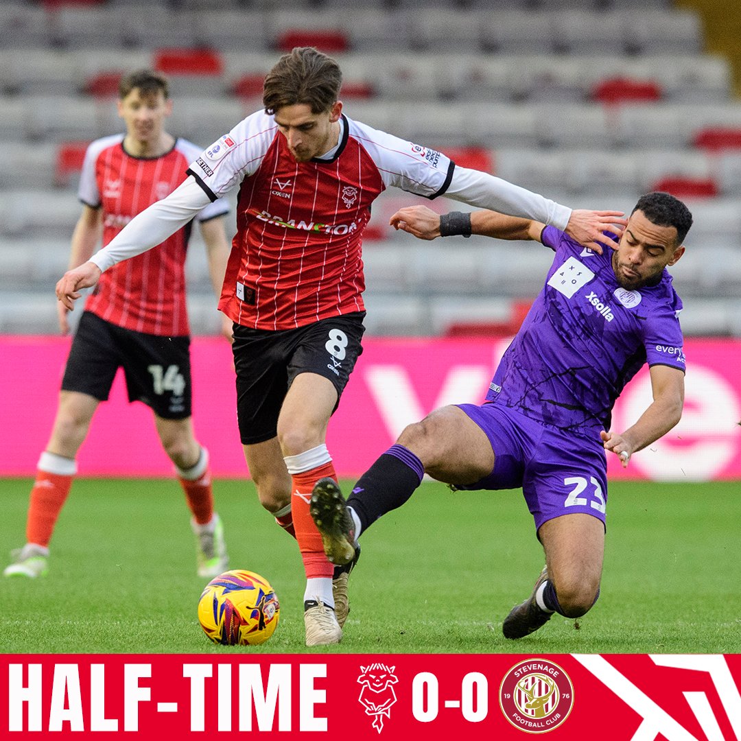 LincolnCity_FC's tweet photo. ⏸️ We go in level.
⌚️ HT | 🔴 0-0 🟣 | #LINSTE https://t.co/Sw5YWRd4hs