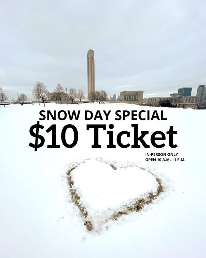 SNOW DAY SPECIAL  |  Today only, a $10 combo ticket is available to all visitors (in-person only!). The Museum and Memorial will close early at 1 p.m. on Saturday, Jan. 4. Please note: the Liberty Memorial Tower remains closed all day. 

Plan your visit: theworldwar.org/plan-your-visit