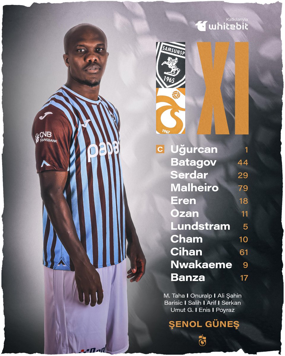 📃 Reeder Samsunspor maçı ilk 11’imiz

#SAMvTS

<a href="/WhiteBit/">WhiteBIT</a> | #YouSetTheLevel