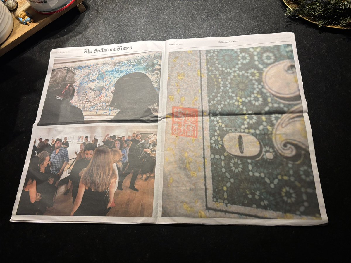 vestside's tweet photo. Finally received my first irl newspaper ‘the inflation times’ by @OldMoneyNFT 

Great piece of art and nft history 🚀🔥🖕 https://t.co/AxSr6YI7nA