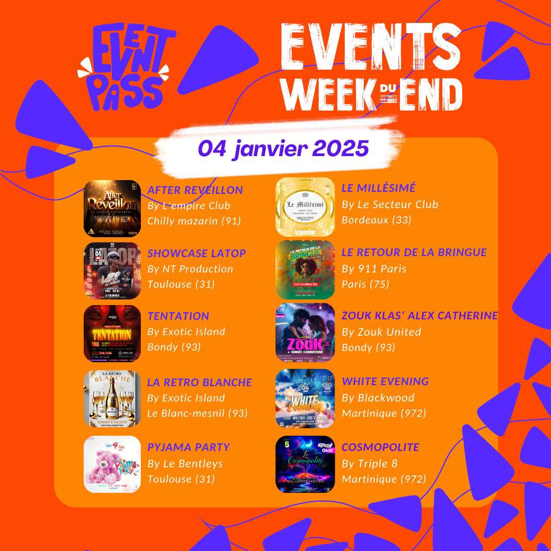 _eventpass's tweet photo. Notre sélection d’aujourd’hui 🥰 https://t.co/rfFyuNrUJO