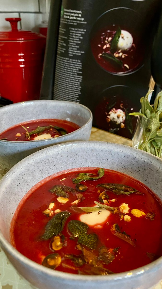 RPOQuinlog's tweet photo. @waitrose roasted beetroot &amp; sweet potato soup! Perfect for this chilly weekend. https://t.co/tIEEH4orRo