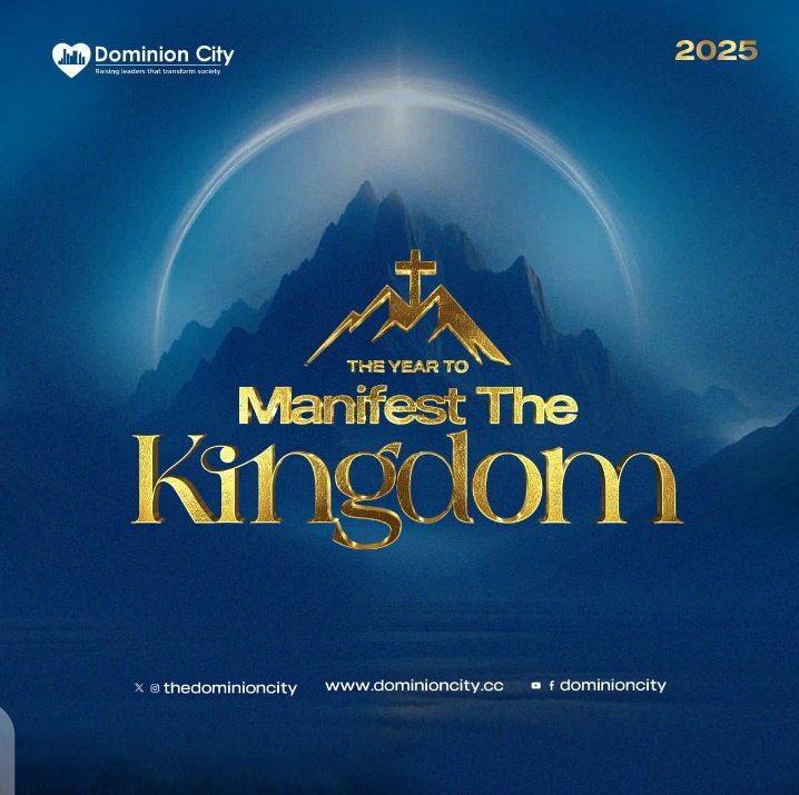 Dominioncityvi's tweet image. 2025, we (all Believers)manifest the Kingdom of God in all areas of our lives. So join us  tomorrow as we begin to explore how and what it takes.

9:00am at The Nigerian Law School Victoria Island

#dcservice 
#DominionCity
#DominionCityVI 
#KingdomManifestation
#RevDavidOgbueli