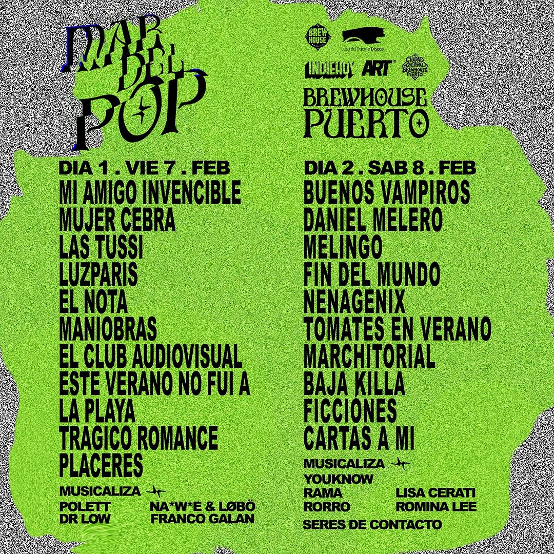 IZ revista (@izrevista) on Twitter photo 🌊 El <a href="/MARDELPOP/">MARDELPOP</a> anuncia su line up por día
VIERNES 7/2: <a href="/amigoinvencible/">Mi Amigo Invencible</a>, <a href="/mujercebra/">mujercebra</a>, <a href="/LasTussi/">Las tussi</a>, <a href="/ElClubAV/">el club audiovisual</a> y más
SÁBADO 8: <a href="/BuenosVampiros/">buenos vampiros</a>, <a href="/lasfindelmundo/">Fin del Mundo</a>, <a href="/nenagenix/">Nenagenix</a>, <a href="/Marchitoriall/">Marchitorial</a> y más
🌞 ¿Se te ocurre perdertelo? 🌊 El <a href="/MARDELPOP/">MARDELPOP</a> anuncia su line up por día
VIERNES 7/2: <a href="/amigoinvencible/">Mi Amigo Invencible</a>, <a href="/mujercebra/">mujercebra</a>, <a href="/LasTussi/">Las tussi</a>, <a href="/ElClubAV/">el club audiovisual</a> y más
SÁBADO 8: <a href="/BuenosVampiros/">buenos vampiros</a>, <a href="/lasfindelmundo/">Fin del Mundo</a>, <a href="/nenagenix/">Nenagenix</a>, <a href="/Marchitoriall/">Marchitorial</a> y más
🌞 ¿Se te ocurre perdertelo?