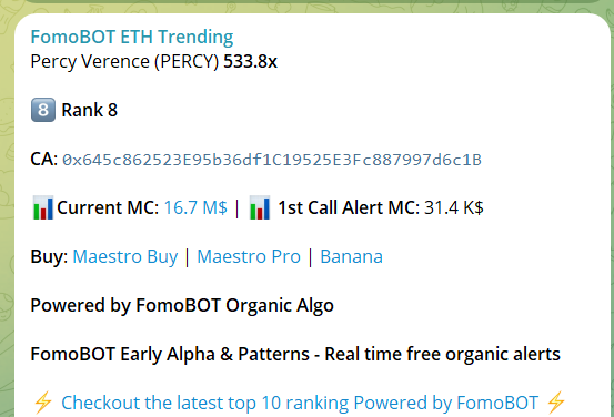 FomoBOT tweet media