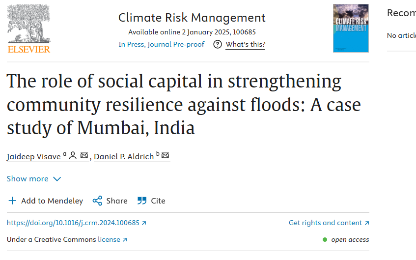 "This research also uncovers a tension: external intervention programs, despite good intentions, can potentially weaken existing community capabilities" sciencedirect.com/science/articl… <a href="/DanielPAldrich/">Daniel P. Aldrich urbanists.social/web/@dpaldrich</a> cc <a href="/anexact/">etienne turpin</a>