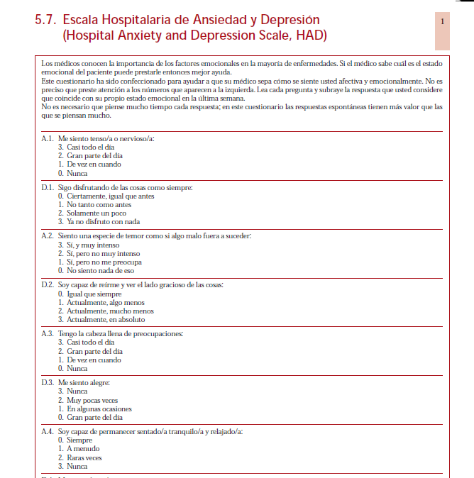 Una de las mejores #Escalas para aplicar a pacientes c/ #Depresión y #Ansiedad c/comorbilidad médica es la Escala de Ansiedad y Depresión de Uso Hospitalario

La podemos usar en cualquier consultorio
Gratis, auto-aplicable, no hace diagnóstico
Mide severidad
#PsiquiatríaDeEnlace