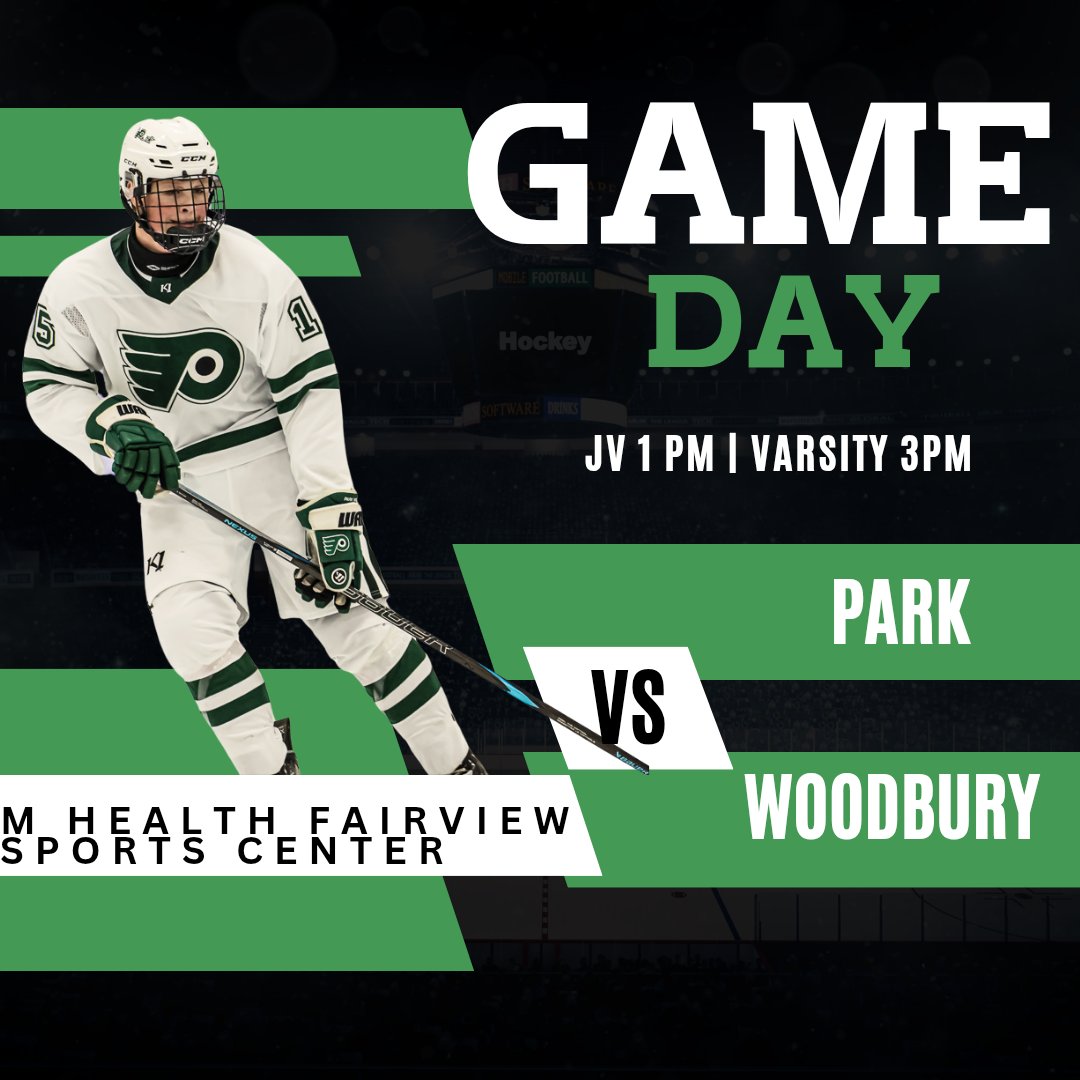 GAME DAY!!!!
It's Game Day! Come out and show your support!

🆚 Woodbury 
⏱️ JV 1 pm || Varsity 3 pm
📍 M Health Fairview Sports Center 
🎟 Sold at the Arena 
📺 livebarn.com
Also on YouTube- Growing Up Hockey MN