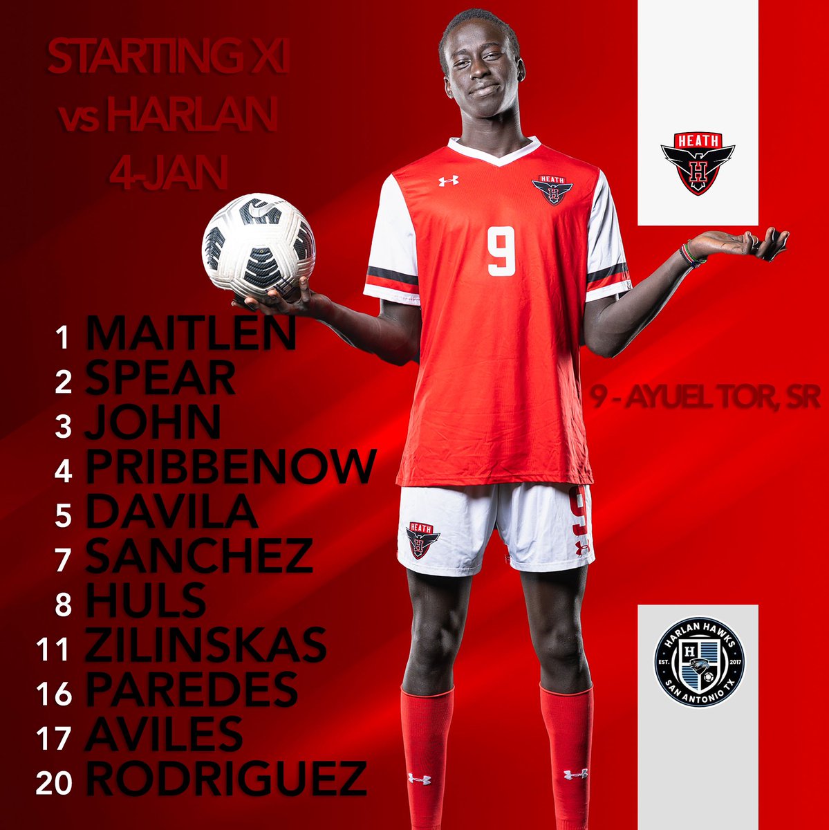 πππππ‘ ππ¨ππππ« (@heathboyssoccer) on Twitter photo Starting XI vs <a href="/HarlanSoccer/">β½οΈ βππ£πππ βππ¨ππ€ β½οΈ</a> at 12PM in Lewisville!
#WinTheDay #25Six <a href="/RHHSHawks/">Rockwall-Heath HS</a> <a href="/NTXElitShowcase/">North Texas Elite Showcase</a> Starting XI vs <a href="/HarlanSoccer/">β½οΈ βππ£πππ βππ¨ππ€ β½οΈ</a> at 12PM in Lewisville!
#WinTheDay #25Six <a href="/RHHSHawks/">Rockwall-Heath HS</a> <a href="/NTXElitShowcase/">North Texas Elite Showcase</a>