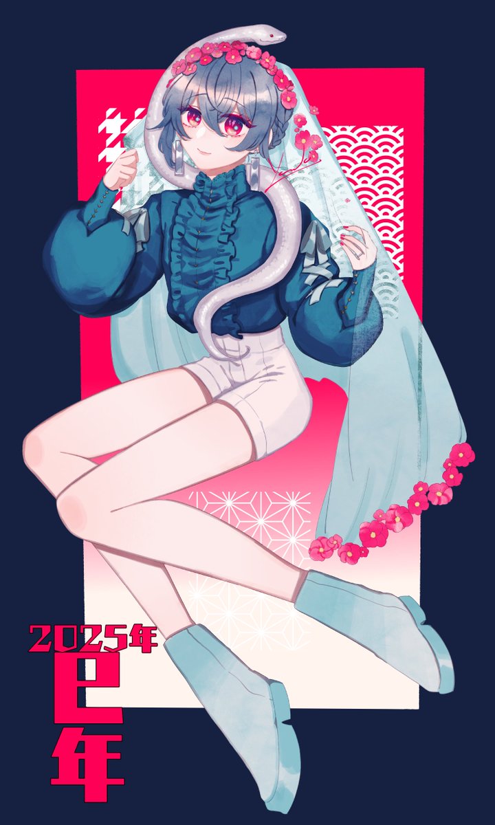 yozakina's tweet photo. #HappyNewYear #illustration  大遅刻年賀状 https://t.co/dZYK5U3w0V