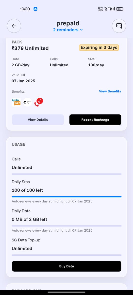 VPurbey123's tweet photo. Hey @airtelindia @Airtel_Presence @airtelnews,
I’m using your 5G plan, and while it worked fine initially, after midnight on the 31st, it completely stopped working. Kindly look into this issue and provide a resolution at the earliest! #Airtel5G #CustomerSupport https://t.co/JIelnZZulf