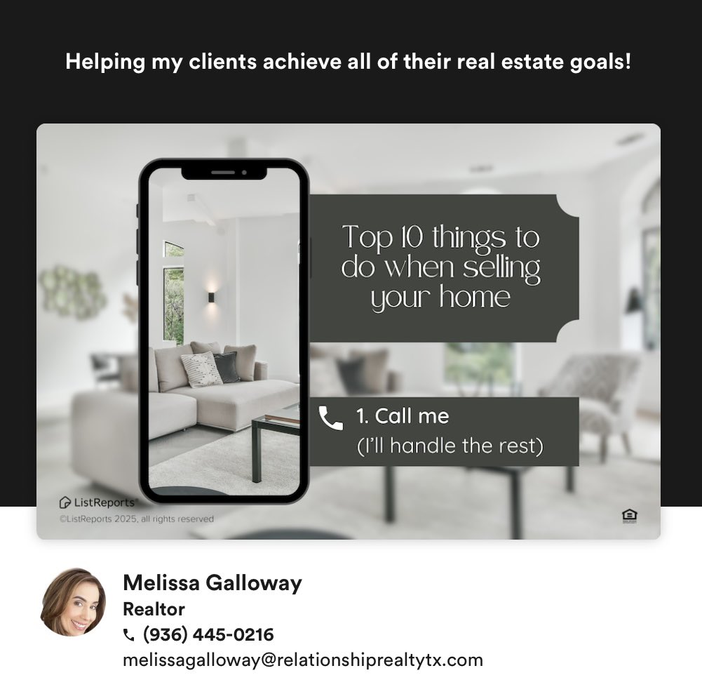 There's a lot to know about the home selling process. Lucky for you I'm an expert! Send me a message to find out more about first &amp; next steps. Let’s chat 946-445-0216
#buysellwithmelissagalloway
#relationshiprealtytx
#google5starreviews
#lovemyclientsandmyjob❤️
#RealEstate