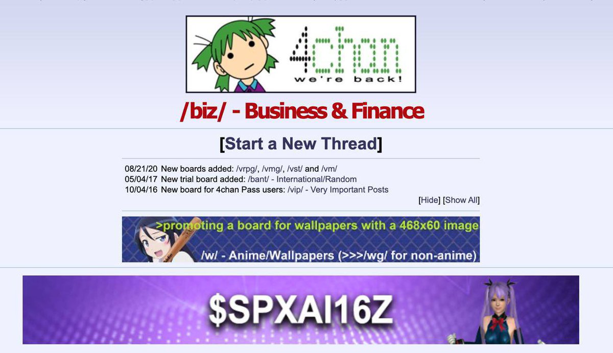 $SPXAI16Z is successfully listed on Business &amp; Finance 4chan

boards.4chan.org/biz/