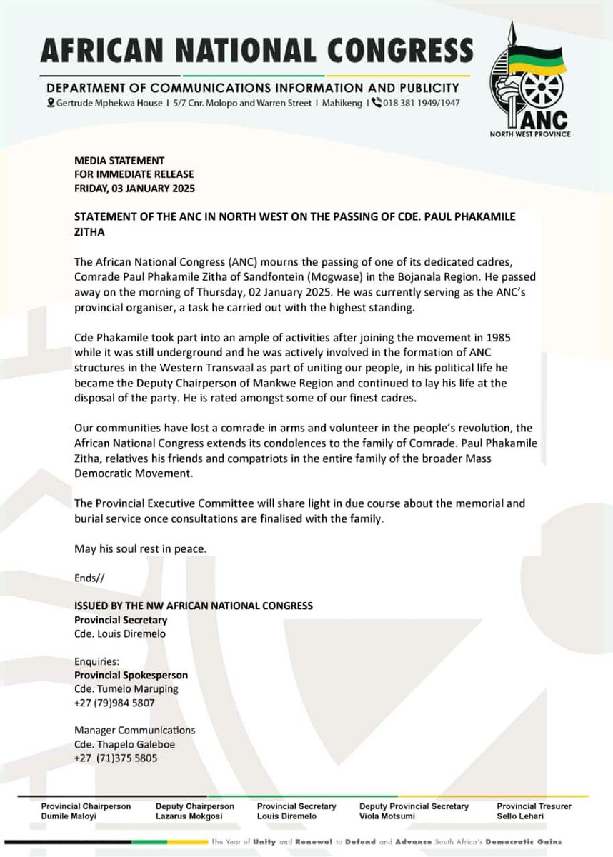 ANCNorthWest (@anc_northwest) on Twitter photo 