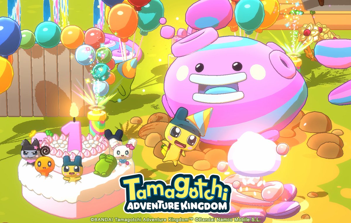 Bandai Namco Mobile (@bandainamcomobl) on Twitter photo Happy 1st Anniversary to Tamagotchi Adventure Kingdom! 🎂🎉
What has been your favourite memory from the past year in #TAK?
Play now on <a href="/AppleArcade/">Apple Arcade</a> apple.co/3u3WGMp
#Tamagotchi #TamagotchiAdventureKingdom Happy 1st Anniversary to Tamagotchi Adventure Kingdom! 🎂🎉
What has been your favourite memory from the past year in #TAK?
Play now on <a href="/AppleArcade/">Apple Arcade</a> apple.co/3u3WGMp
#Tamagotchi #TamagotchiAdventureKingdom