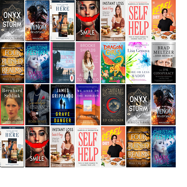 This week the Mesa Public Library has 16 new books and three new movies.  New items include Onyx Storm and Venom. wowbrary.org/nu.aspx?p=954-…