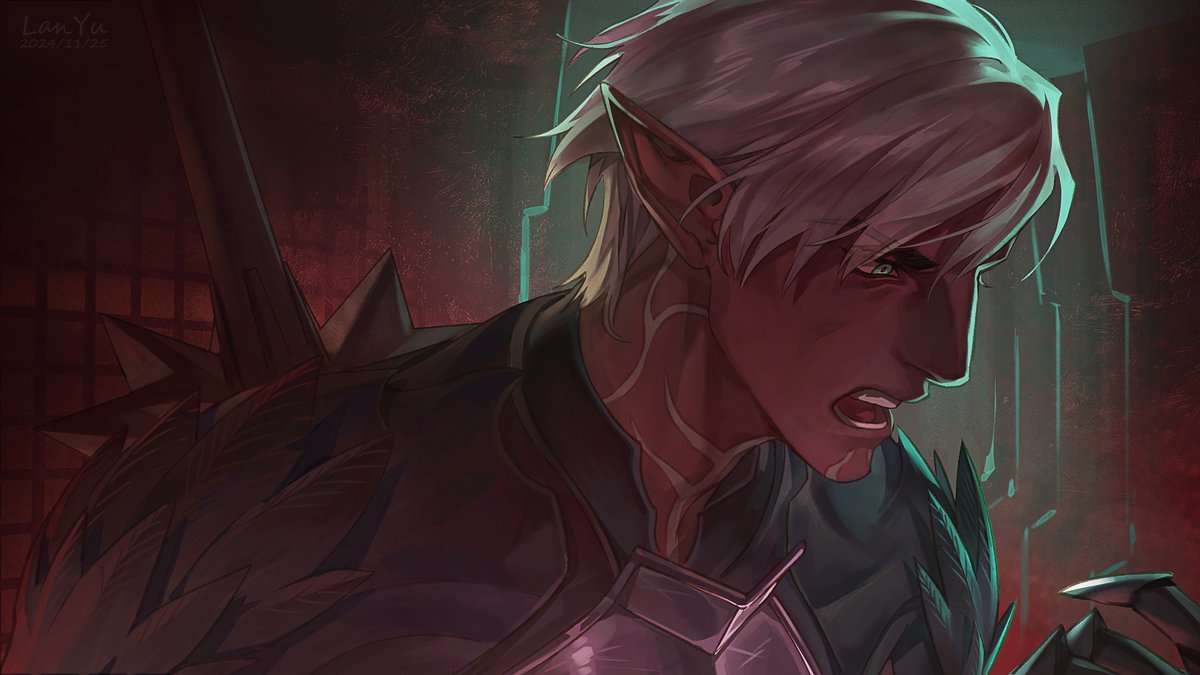 Lanyu1227's tweet image. #DragonAge #Fenris
這幾天太沉迷打質量效應差點忘記我有這張要畫完🤯