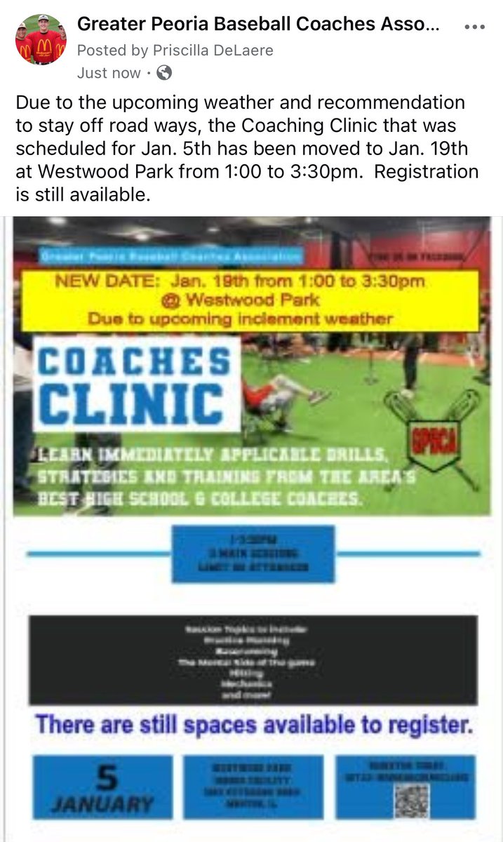 Greater Peoria Baseball Coaches Association tweet media