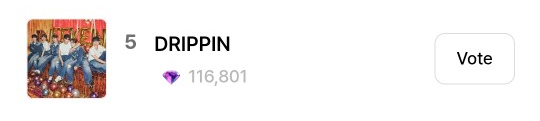 drpzip's tweet photo. #드리핀 Just one week left! DRIPPIN are still steady at 5th place on BIGC and 7th on Whosfan - DREAMIN, let's keep it up!

Let's keep collecting 💎 and 🎟️, guides below ⬇️ https://t.co/yzqCPnycjX