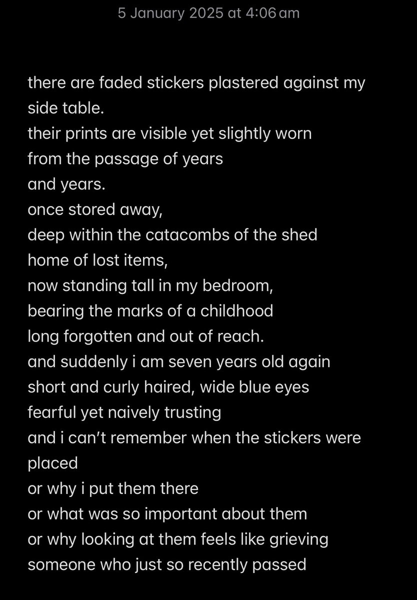 smilingslitter's tweet photo. faded barbie stickers (a poem) https://t.co/LaqV7qqhKT