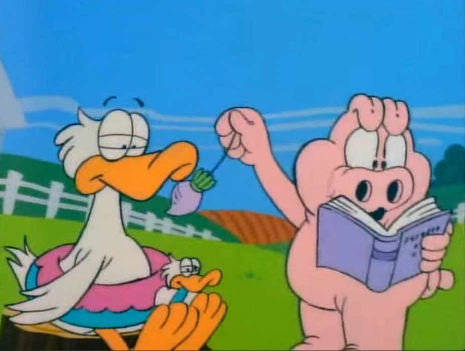 davidmarchie's tweet photo. Orson is hypnotizing Wade! #OrsonsFarm #USAcres #Garfield #WorldHypnotismDay #GarfieldAndFriends https://t.co/uhxr7A73Cw